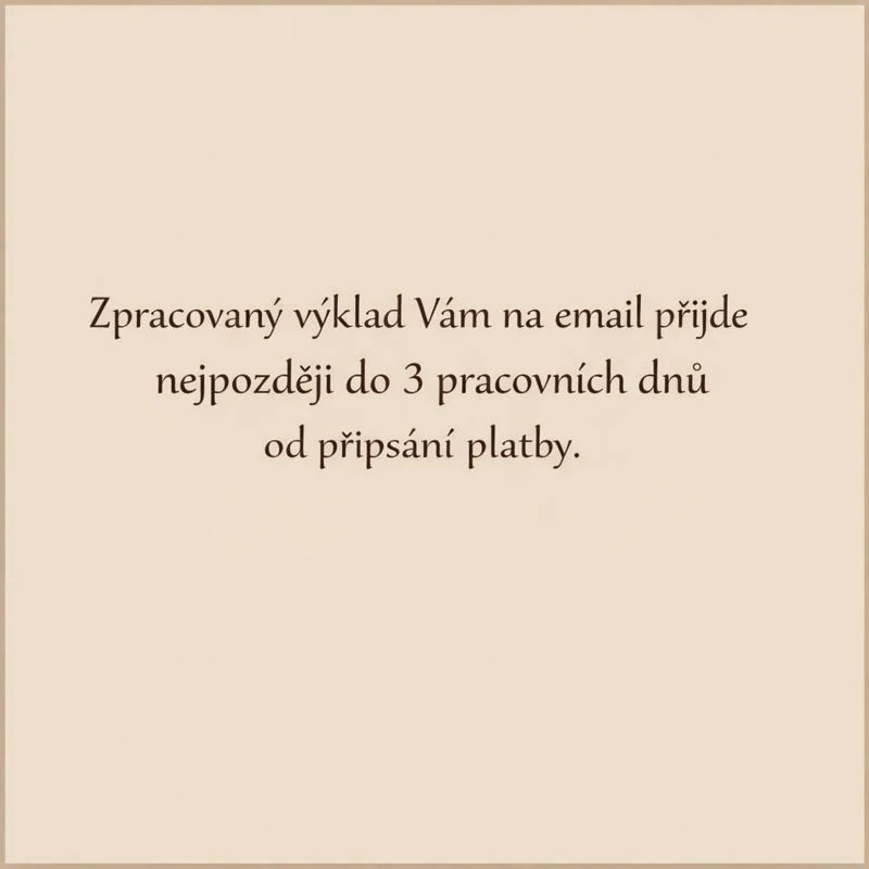 PÍSEMNÝ VÝKLAD NA OBDOBÍ 1 ROK (tedy od dne výkladu na 12 měsíců)